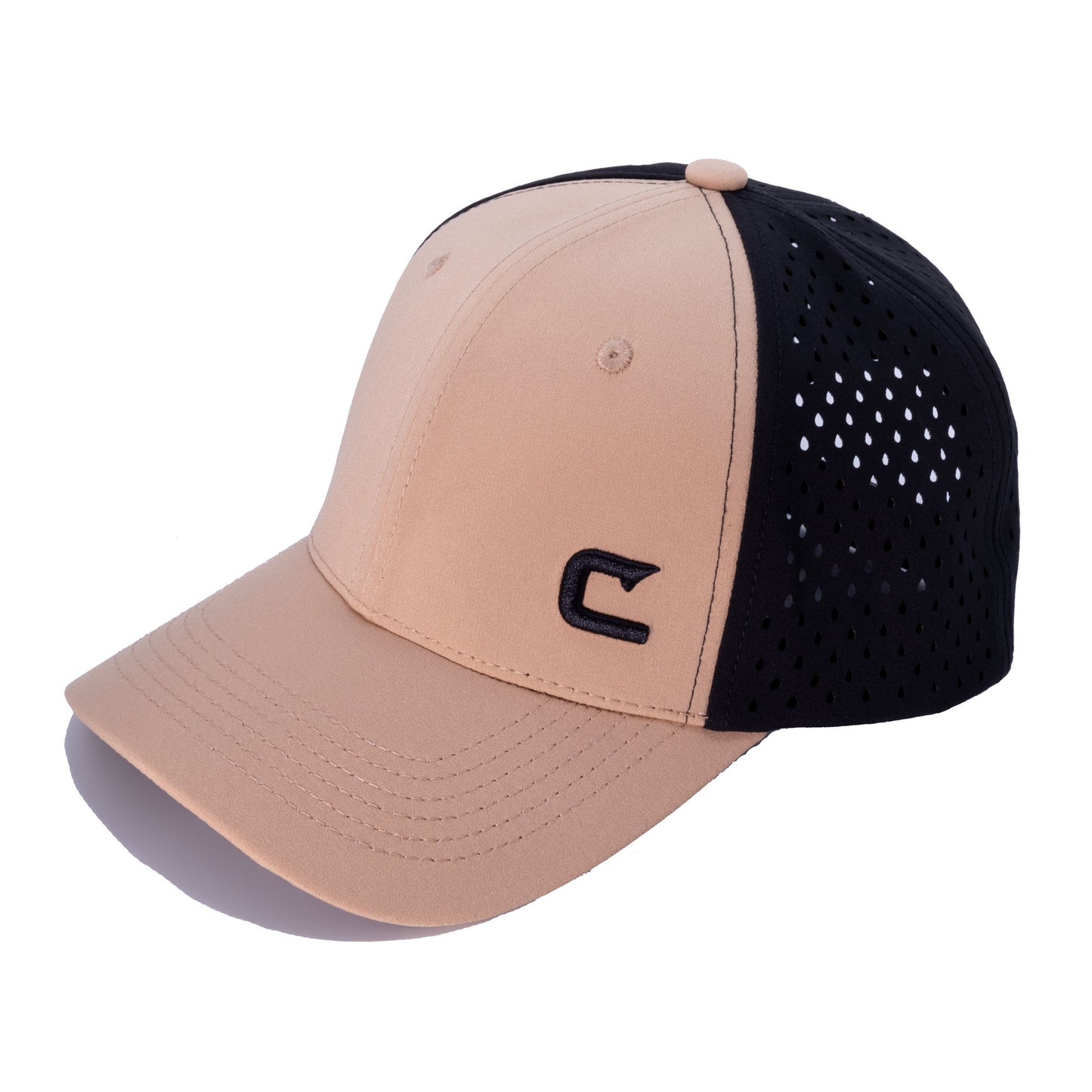 DriftShield Water-Repellent Snapback Hat – Floatable Fishing Cap | Cast Tan Curve