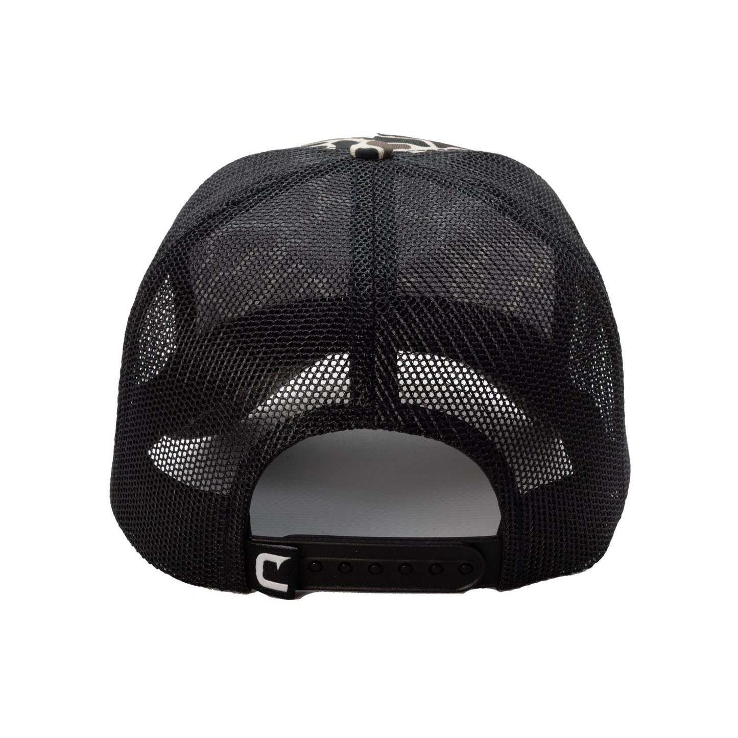 Vintage Camo Snapback Hat – 7-Panel Curve Bill Fishing Cap | CastThreads