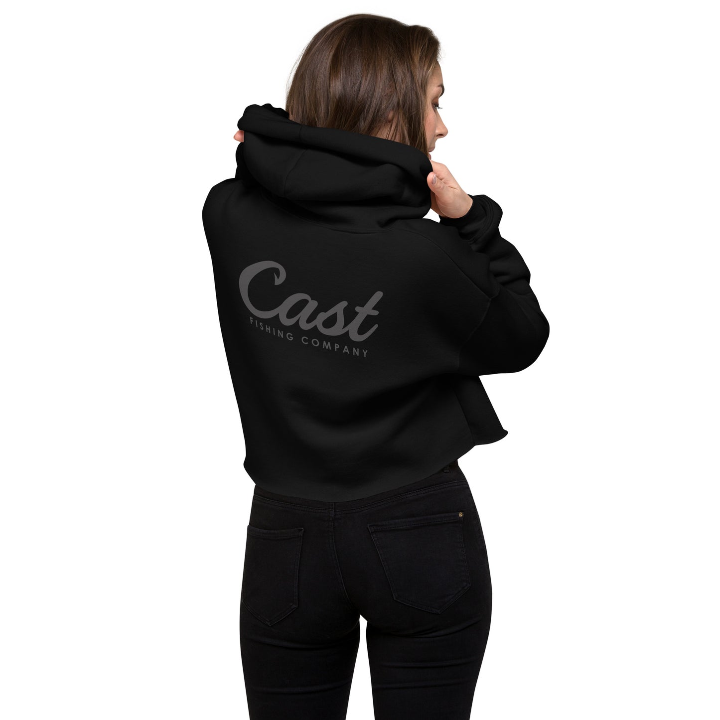 Classic Logo Crop Hoodie Womens