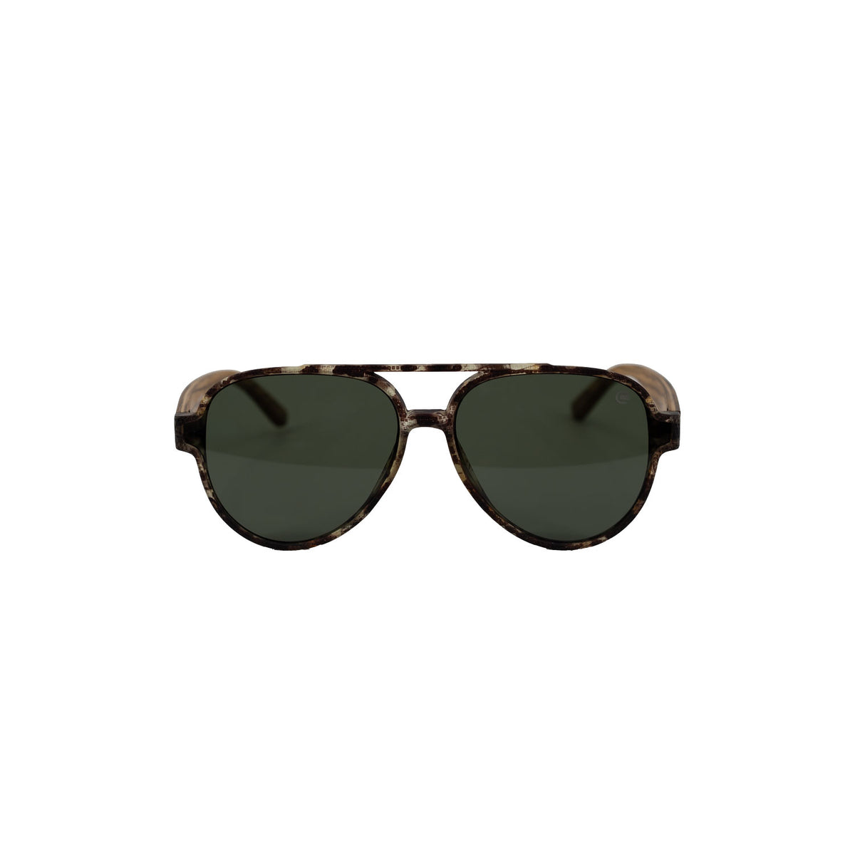 Bermuda Aviator in Tortoise & Wood / Black, front view