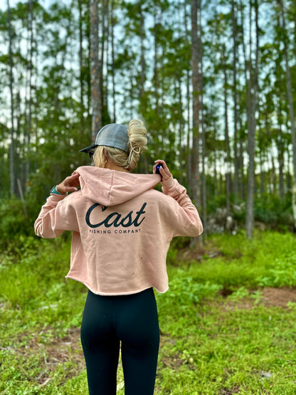 Classic Logo Crop Hoodie Womens