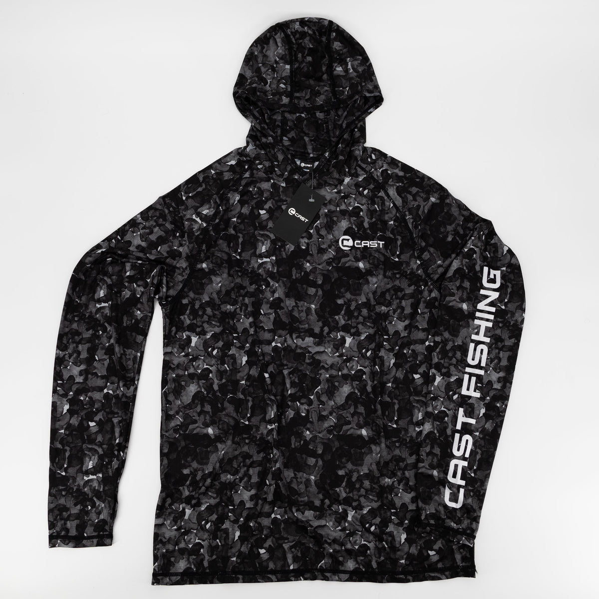 Black Aqua BreezeTec hooded shirt, front