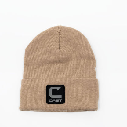 Knit Cuffed Patch Beanie