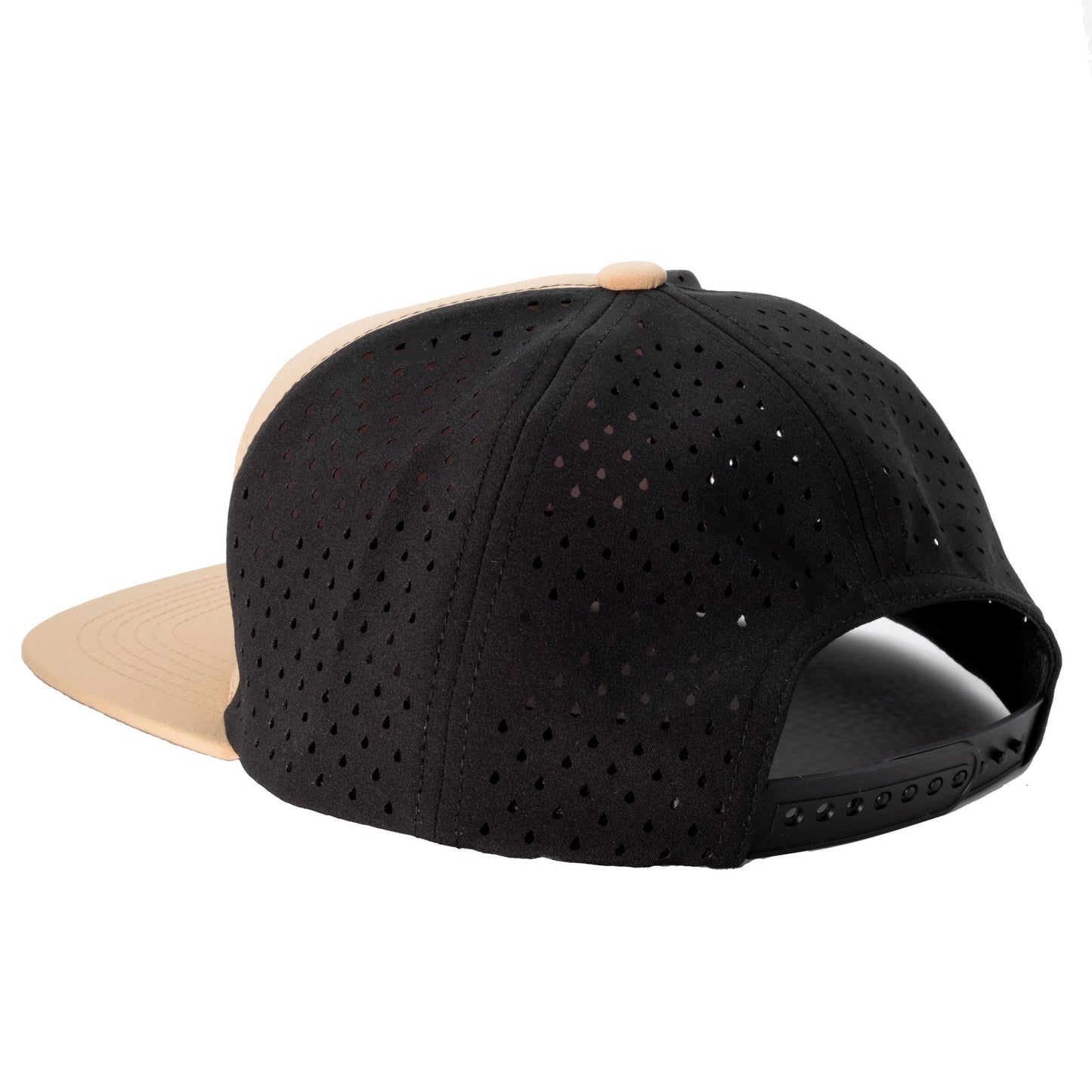 Cast Tan Water Repellant Snapback Hat - Flat Bill - C Logo-Horizontal Front Panel