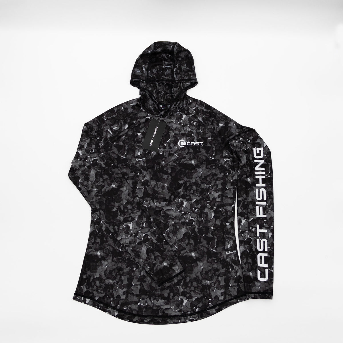 Black Aqua BreezeTec hooded shirt, front
