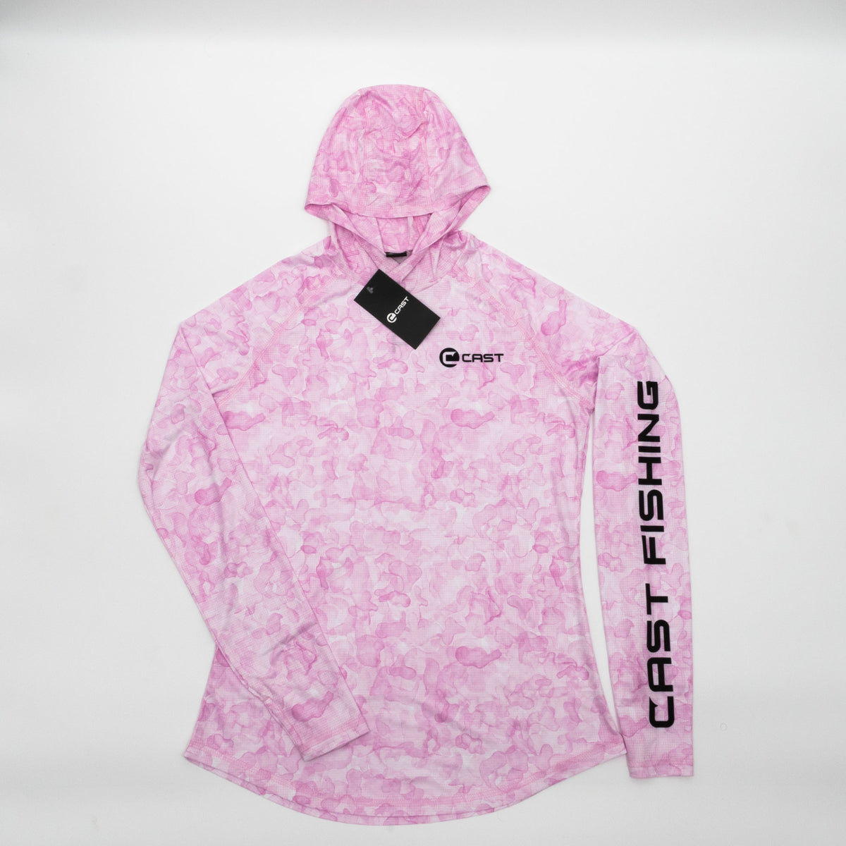 Pink Aqua BreezeTec hooded shirt, front