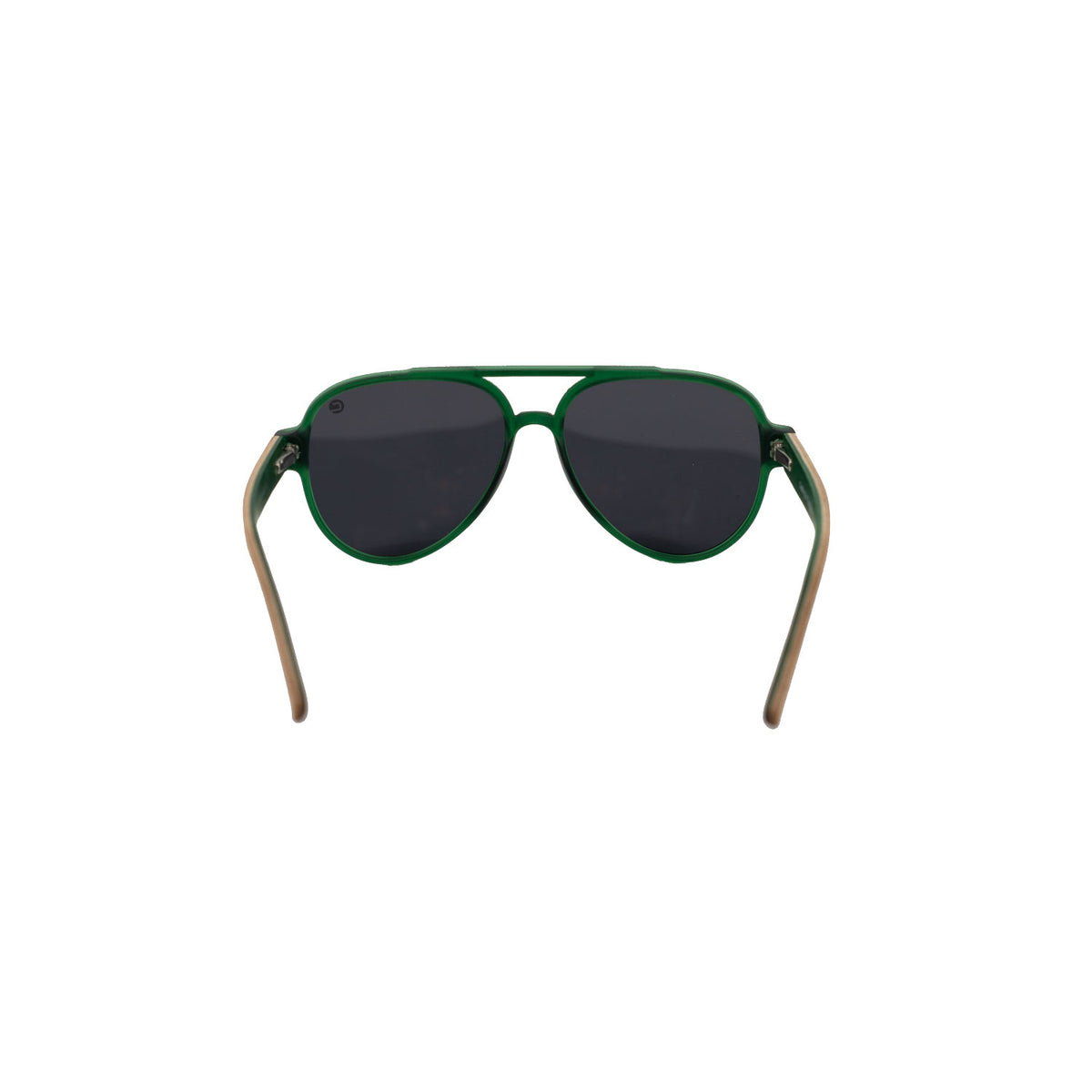 Bermuda Aviator in Green & Wood / Black, back view