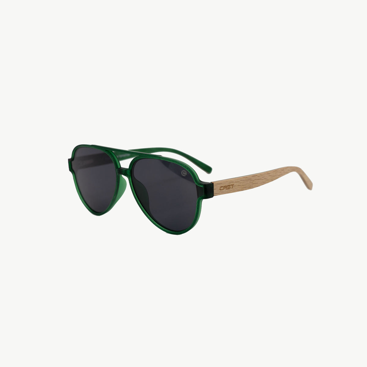 Bermuda Aviator green wood sunglasses