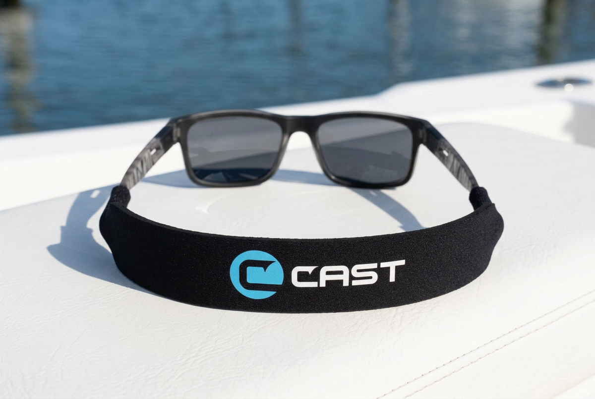 CAST floating sunglass strap detail on Aruba sunglasses