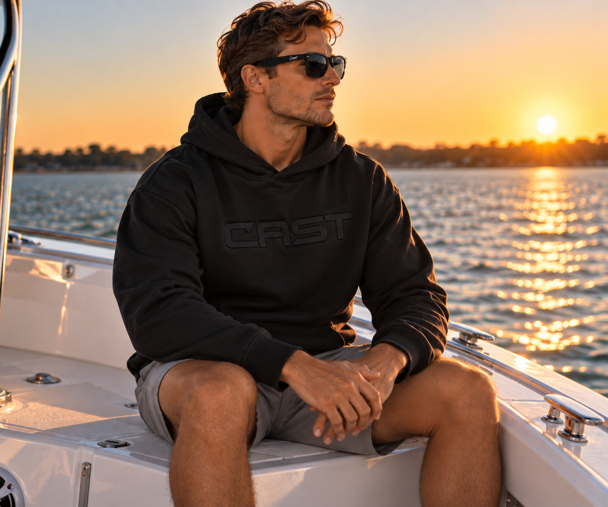 CAST Reel Heavy heavyweight hoodie marina lifestyle