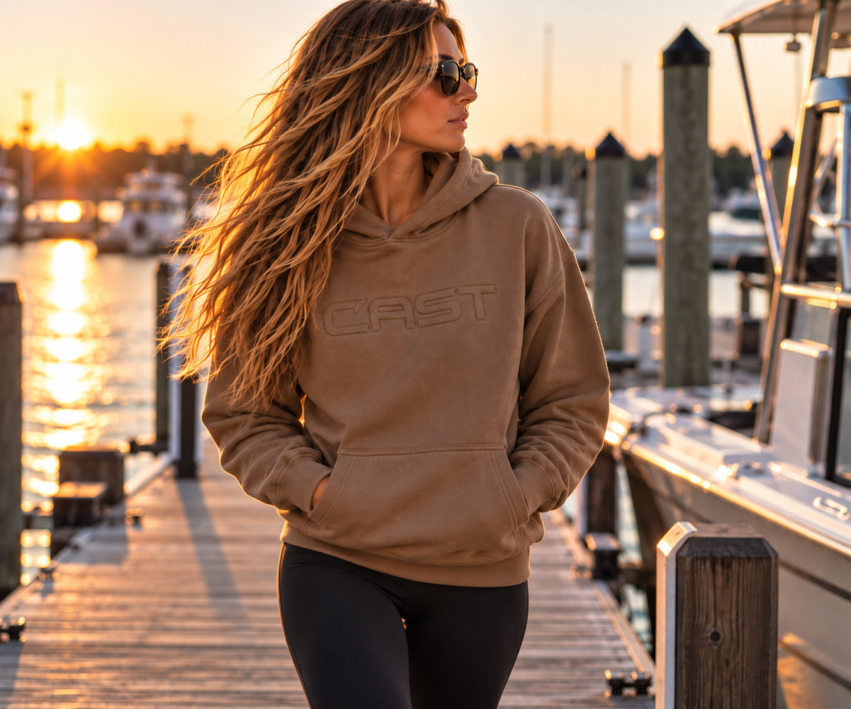 CAST Reel Heavy heavyweight hoodie dockside lifestyle
