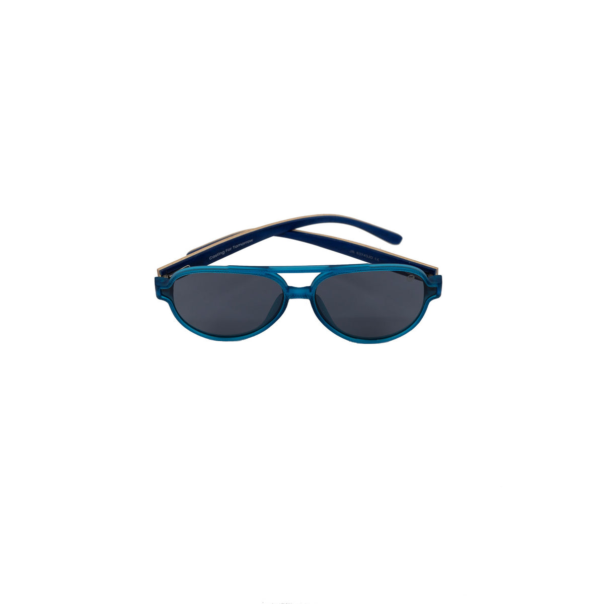 Bermuda Aviator in Blue & Wood / Black, folded view