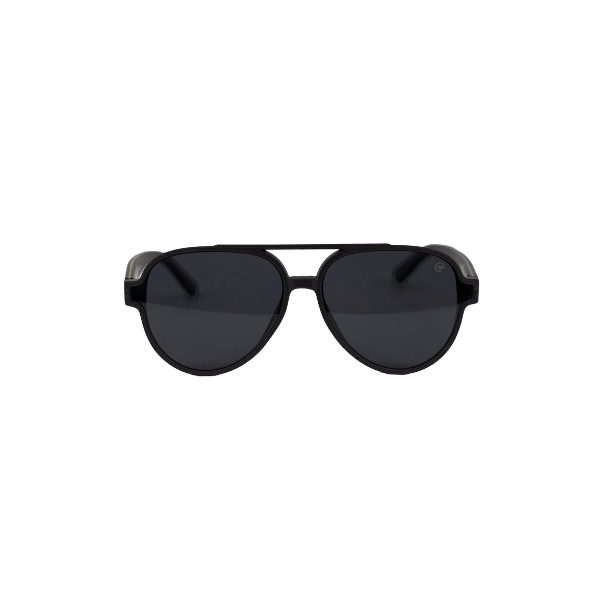 Bermuda Aviator in Black & Wood / Black, front view