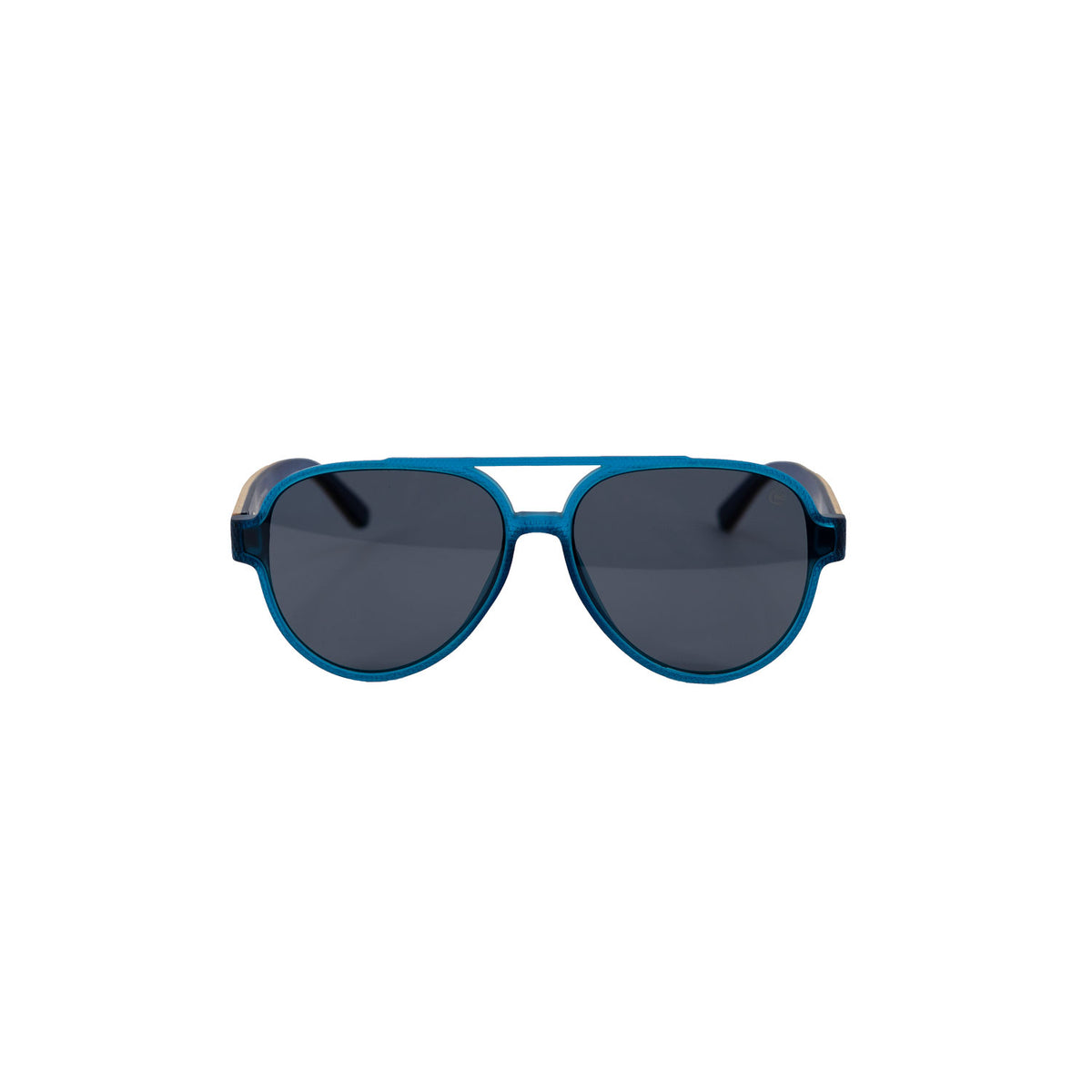 Bermuda Aviator in Blue & Wood / Black, front view
