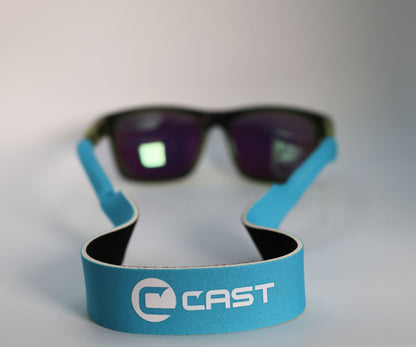 Cast Sunglass Strap - Blue - Glasses Strap with Floating Neoprene Material - Secure Your Glasses and Eyewear