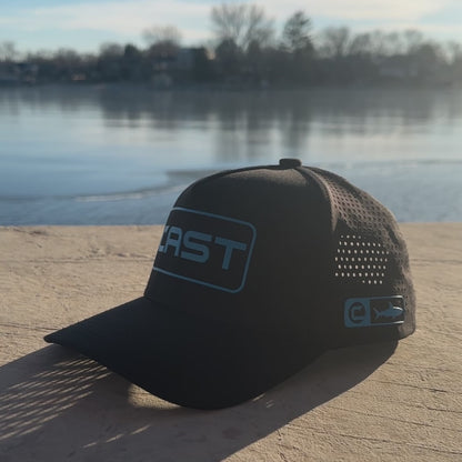 DriftShield Water-Repellent Snapback Hat – Floatable Fishing Cap | Cast Shark