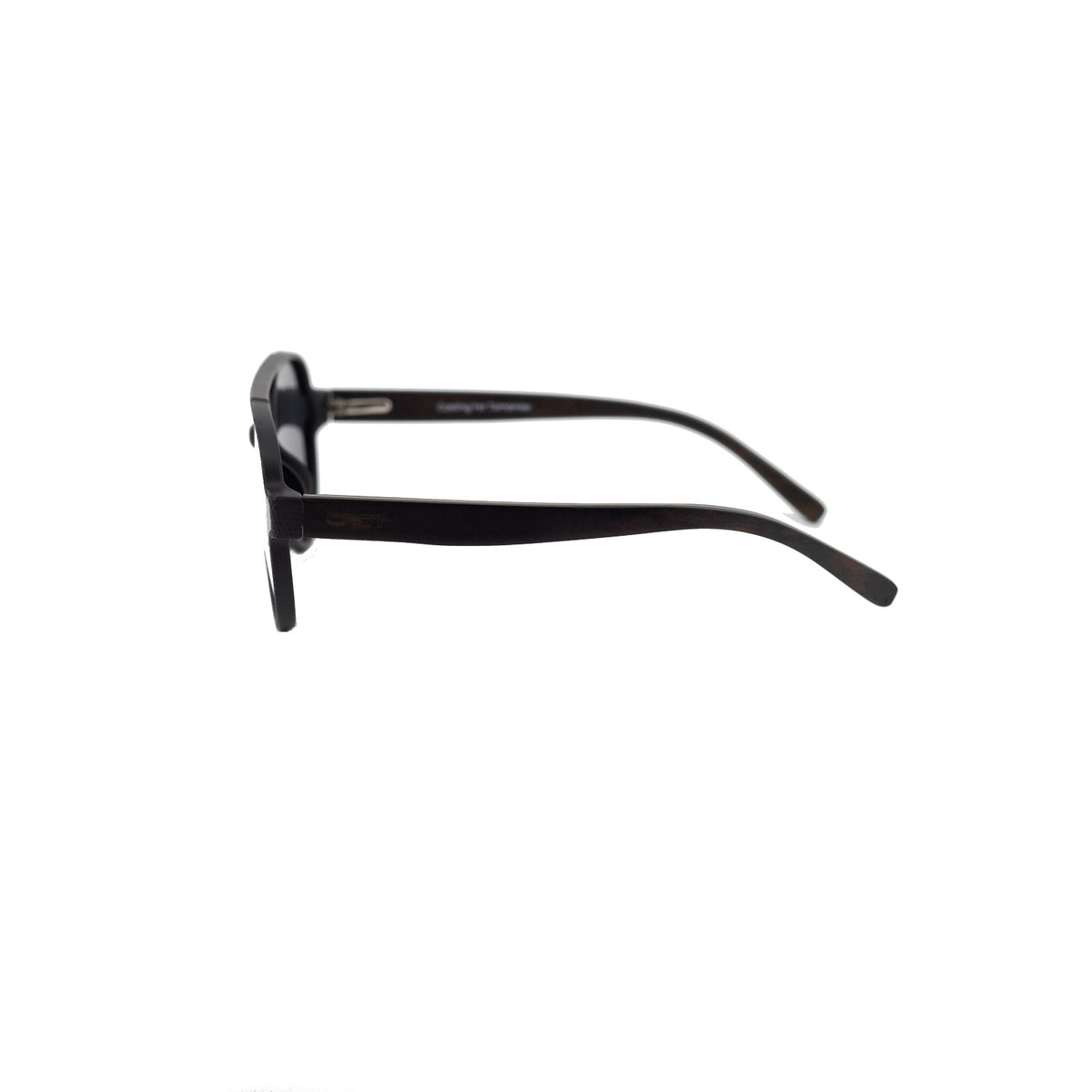 Bermuda Aviator in Black & Wood / Black, side view