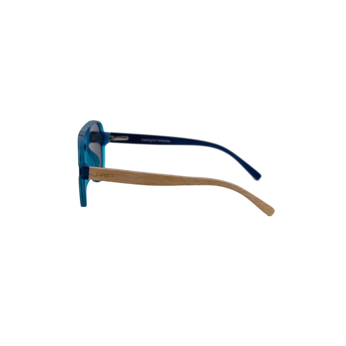 Bermuda Aviator in Blue & Wood / Black, side view