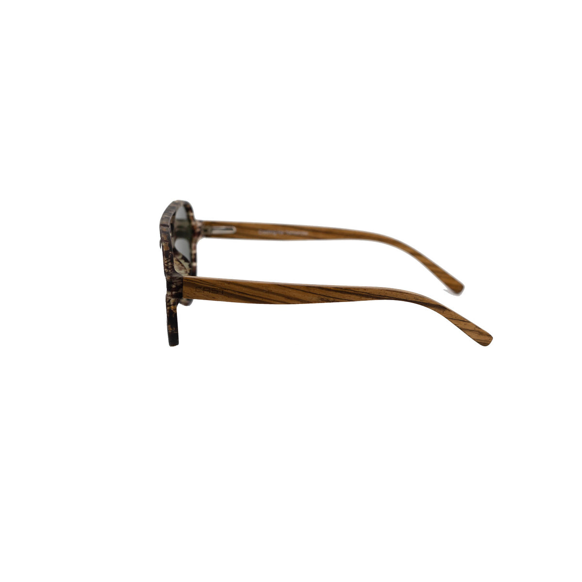 Bermuda Aviator in Tortoise & Wood / Black, side view