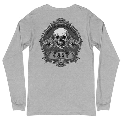 Cast Skull Badge Long Sleeve T Shirts - Mens Crew Neck Shirts
