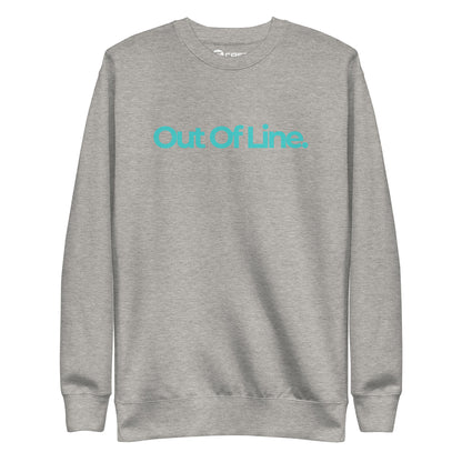 Flat Out Of Line - Crew Neck Sweatshirt - Teal Logo