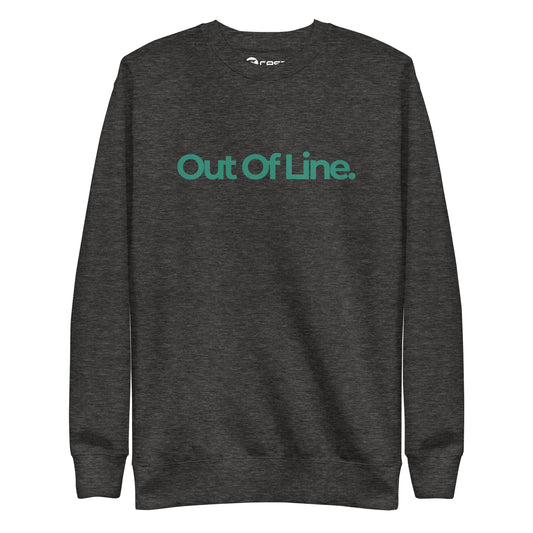 Flat Out Of Line - Crew Sweatshirt - Green Logo