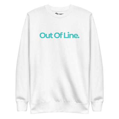 Flat Out Of Line - Crew Neck Sweatshirt - Teal Logo