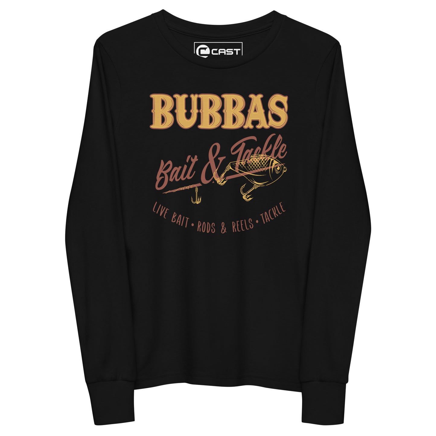 Bubbas Bait and Tackle Youth long sleeve tee