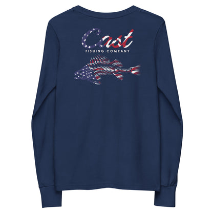 American BASS Youth long sleeve tee