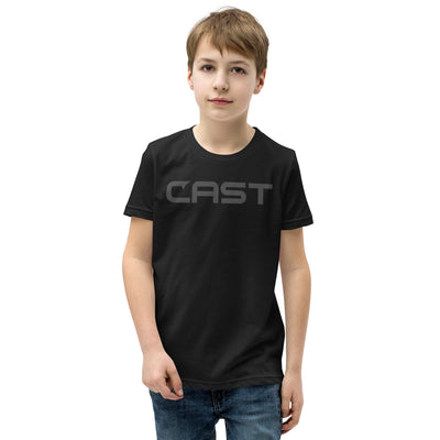 CAST Youth White Black Logo Tee